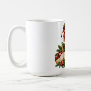 Elegant White Poodle Christmas Mug