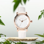 Elegant white pretty personalised eWatch Watch<br><div class="desc">Gift for her,  elegant watch</div>