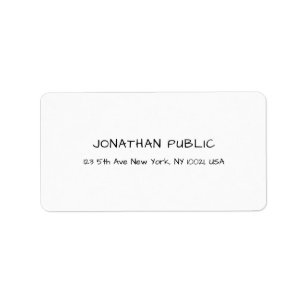 Elegant White Professional Template Modern Clean Label