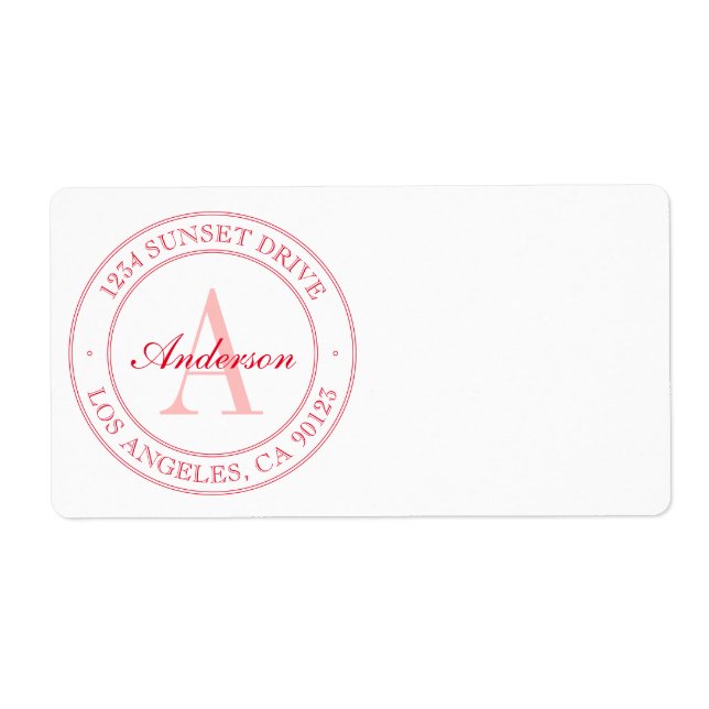 Elegant White & Red Monogram (Front)