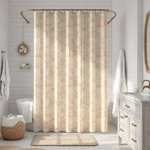 Elegant White Rose Floral Shower Curtain