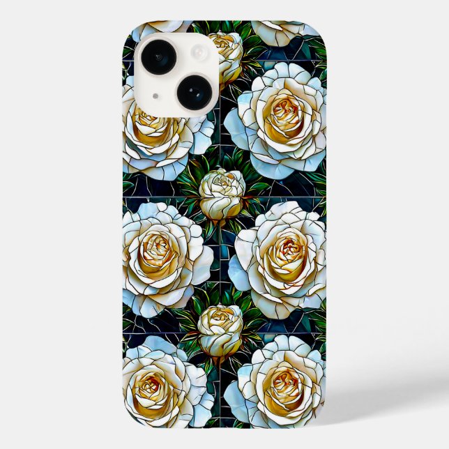 Elegant White Rose Flower Case-Mate iPhone Case (Back)