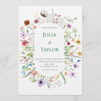 Elegant White Rose Invitation