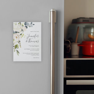 Elegant White Roses and Hydrangeas Wedding