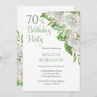 Elegant White Roses | Orchids 70th Birthday Party