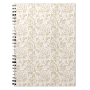 Elegant White Roses Spiral Notebook