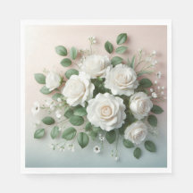 Elegant White Roses Wedding 