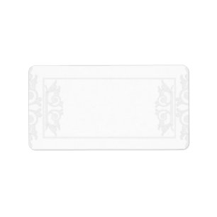 Elegant White/Silver Wedding Mailing Address Label