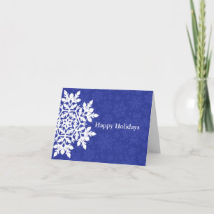Elegant White Snowflake (Midnight) Card