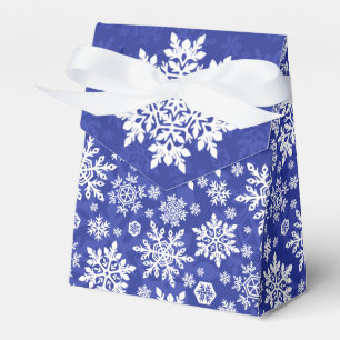 Elegant White Snowflake (Midnight) Favour Box