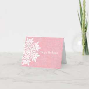 Elegant White Snowflake (Sugar Blush) Card