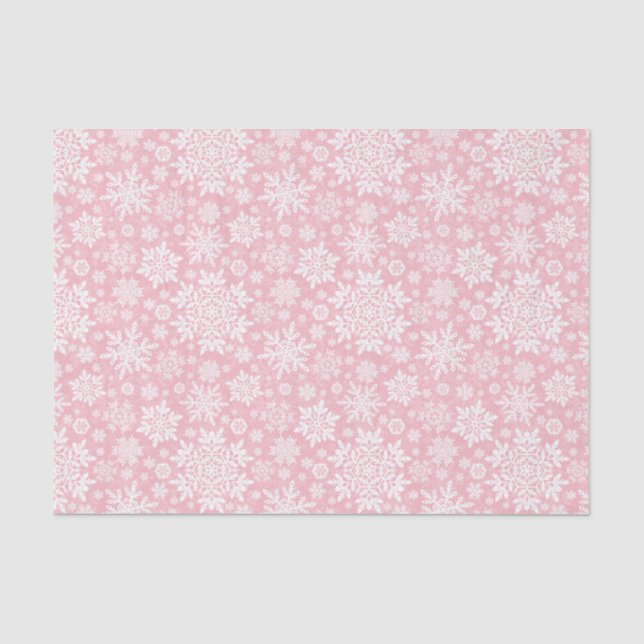Elegant White Snowflake (Sugar Blush) Tissue Paper (Front)