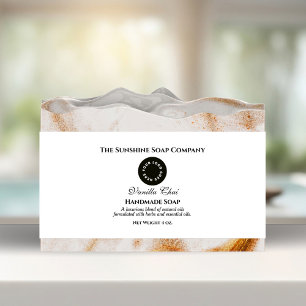 Elegant White Soap Belly Band With Logo Invitation Belly Band
