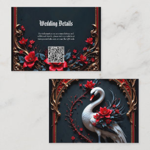 Elegant White Swan Wedding Collection  Enclosure Card