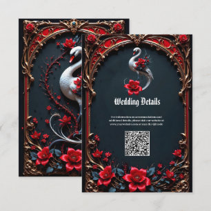 Elegant White Swan Wedding Collection  Enclosure Card