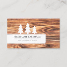Elegant white trees on brown wood grain wooden cut
