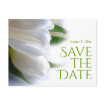 Elegant White Tulips Save the Date