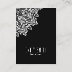 Elegant White Vintage Lace Business Card