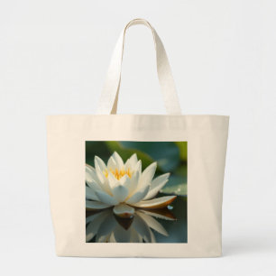 Elegant White Water Lily Nature Tote Bag