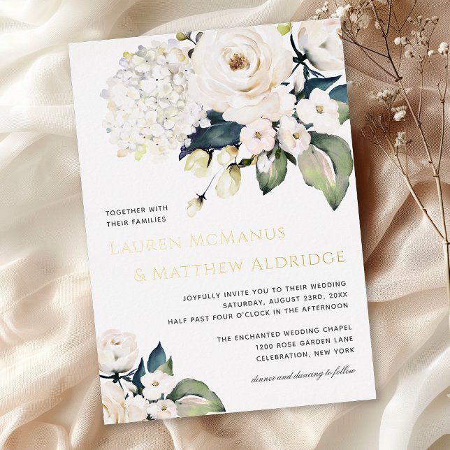 Elegant White Watercolor Floral Wedding (Creator Uploaded)
