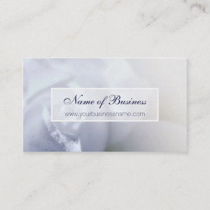 Elegant White Wedding Rose Feminine Floral Business Card