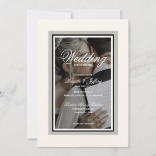 Elegant White Wedding Save The Date Invitation