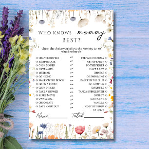 Elegant White Wildflower Mommy To Be Baby Shower