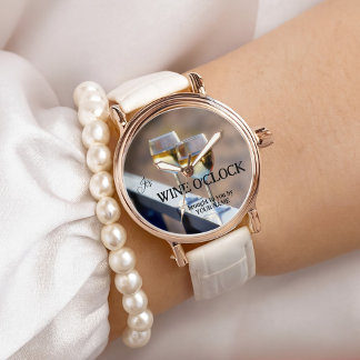 Elegant White Wine O Clock Watch