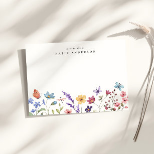 Elegant Widlfower Spring Summer Floral Card