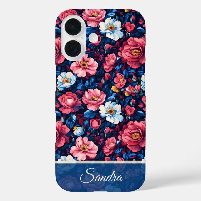 Elegant Wife Gift Rose Name Case-Mate iPhone Case (Back)
