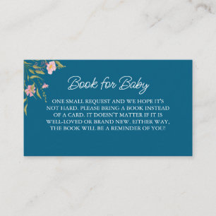 Elegant Wild Flowers Baby Shower Enclosure Card