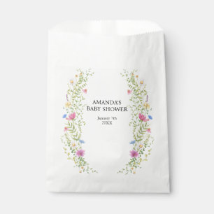 Elegant Wild Flowers Baby Shower Favour Bags