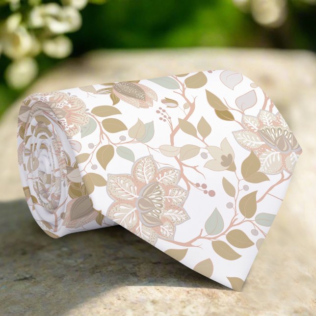 Elegant Wild Flowers Simple Minimalist Classic Tie (Creator Uploaded)