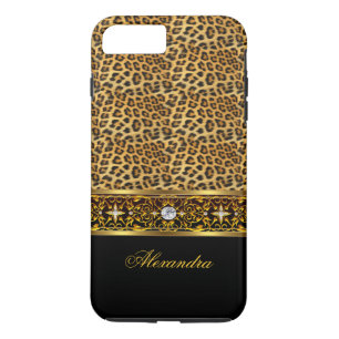 Elegant Wild Leopard Black Gold Jewel Tough Case-Mate iPhone Case