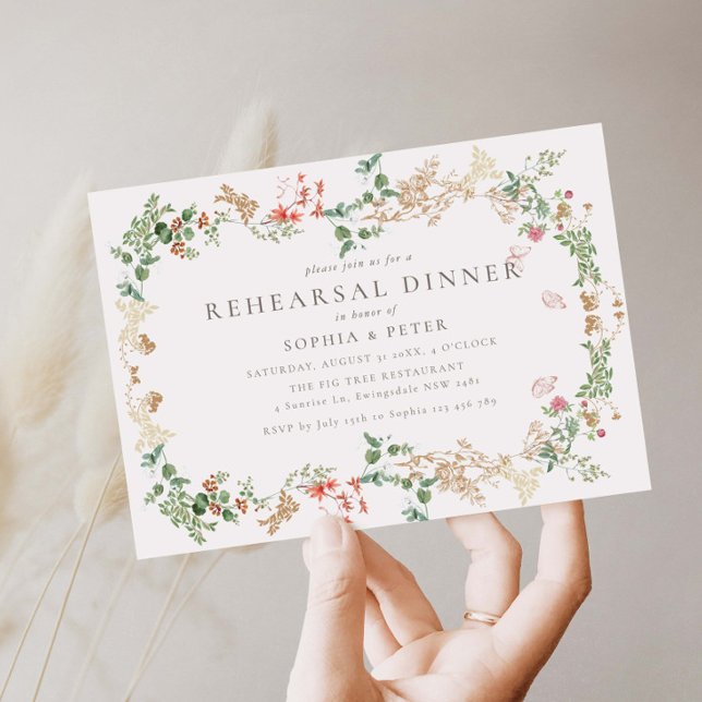 Elegant Wildflow Floral Rehearsal Dinner (Creator Uploaded)