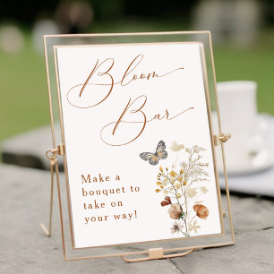 Elegant Wildflower Baby Shower Bloom Bar Poster
