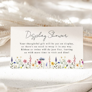 Elegant Wildflower Baby Shower Display Shower Enclosure Card