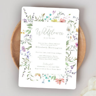 Elegant Wildflower Baby Shower Invitation