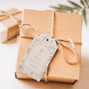 Elegant Wildflower Baptism / Christening Favour Ta Gift Tags