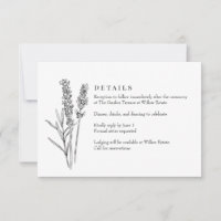 Elegant Wildflower Boho Wedding RSVP Card