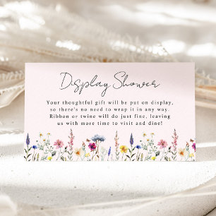 Elegant Wildflower Bridal Shower Display Shower Enclosure Card
