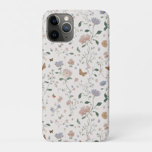 Elegant Wildflower & Butterfly Toile-De-Jouy Case-Mate iPhone Case
