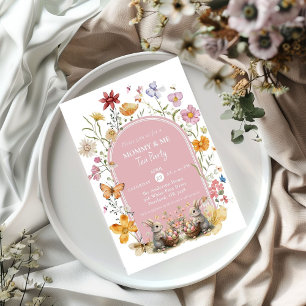 Elegant Wildflower Easter Mummy & Me Tea Party Invitation