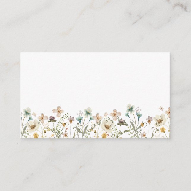 Elegant Wildflower Enclosure Card (Front)