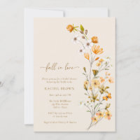 Elegant Wildflower Fall In Love Bridal Shower