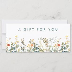 Elegant Wildflower Field Gift Certificate