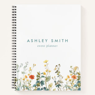 Elegant Wildflower Field Notebook