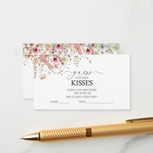 Elegant Wildflower Floral Bridal Shower Enclosure Card