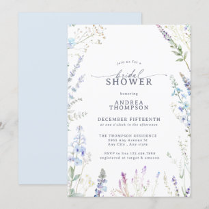 Elegant Wildflower Floral Bridal Shower Invitation