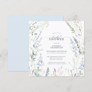 Elegant Wildflower Floral Bridal Shower Invitation